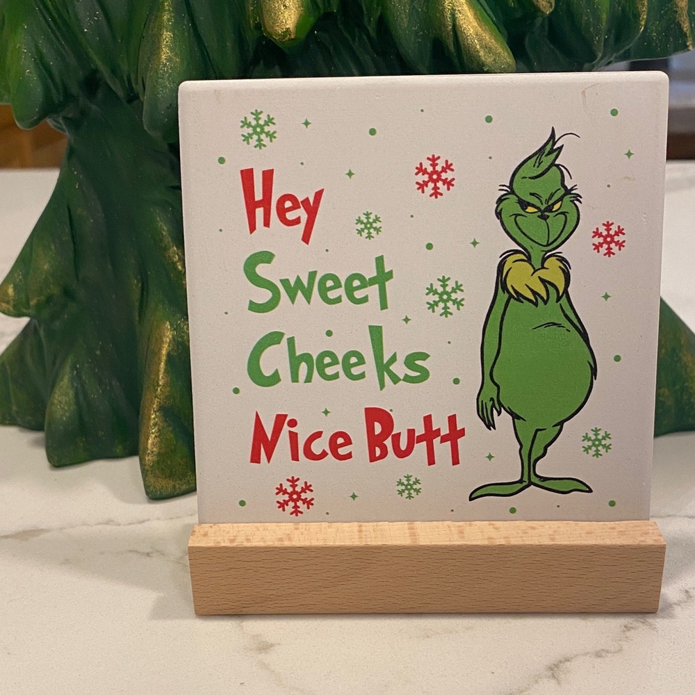 Grinch themed Holiday Decor Sign